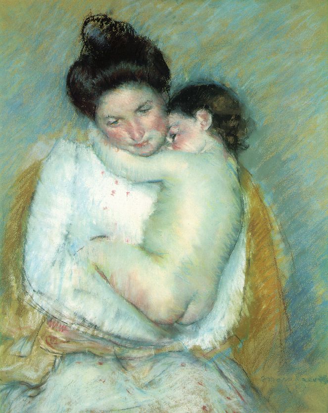 Portait of a mother by Cassatt